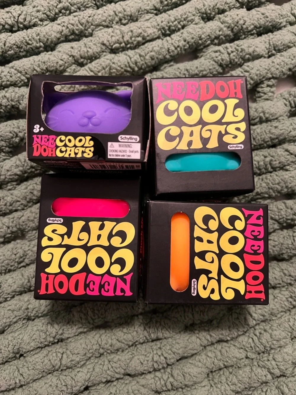 Cool Cats Squishy Sensory Toy - assorted colors (Pink, Orange, Teal, Purple) - Picture 1 of 5